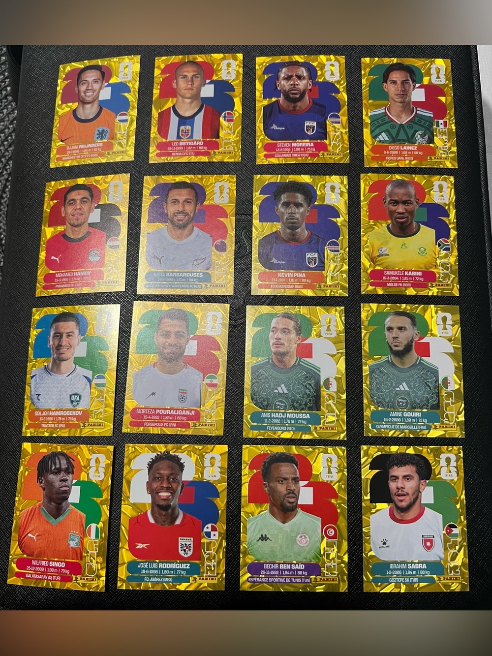 20x Panini Fifa Soccer World Cup 2026 Mix Of Gold Crumple Stickers